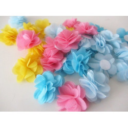 Blume Ø30mm - rosa türkis hellblau gelb